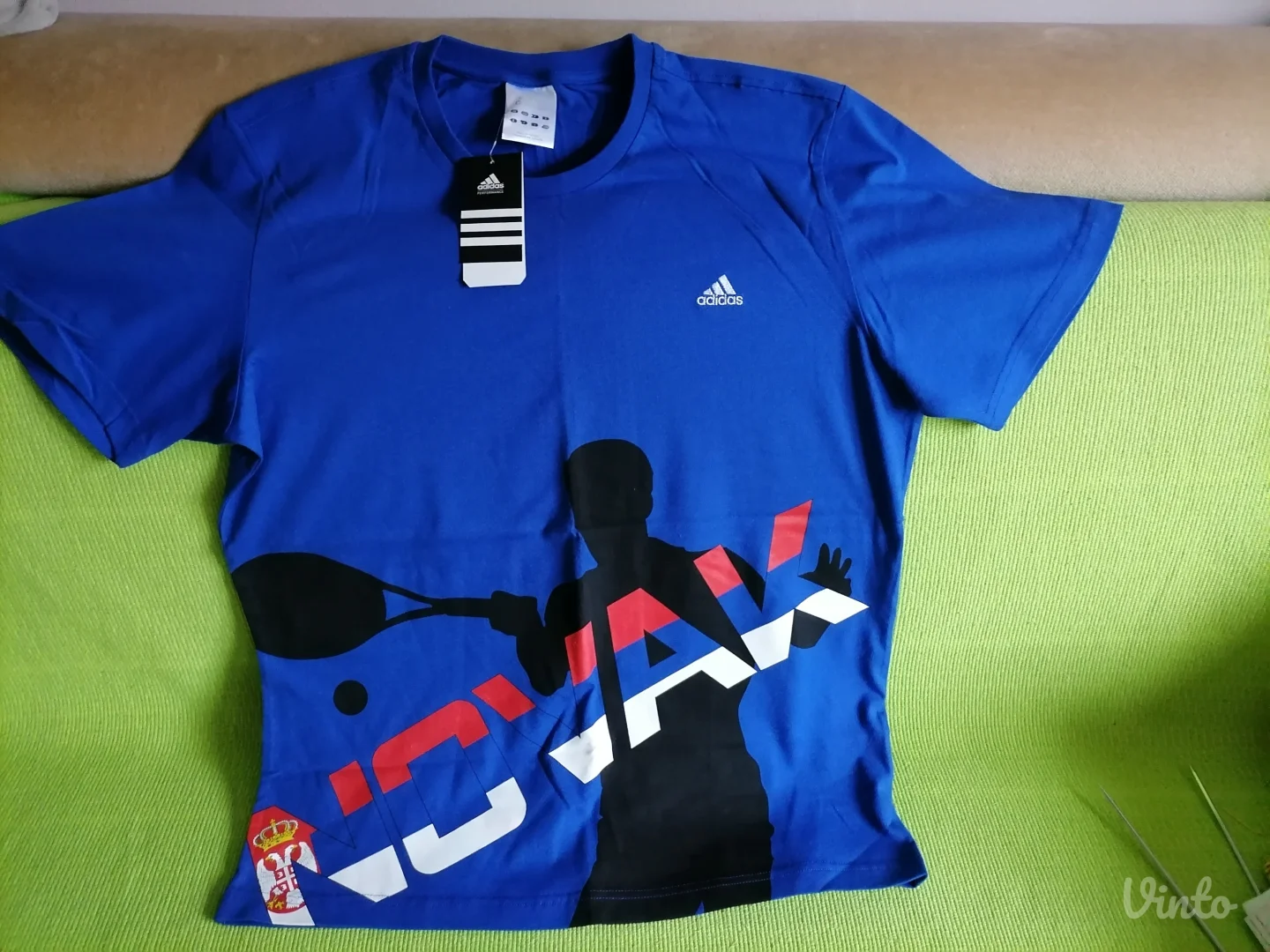 Adidas pamučna majica Novak nova sa etiketom  L