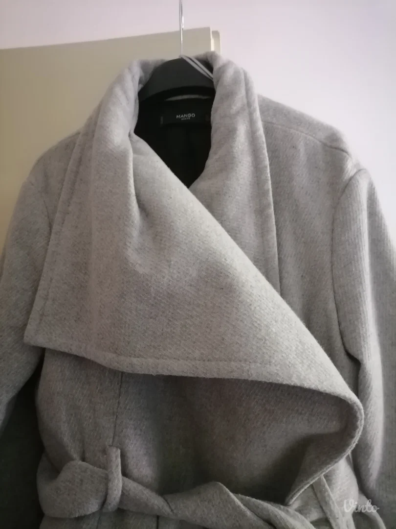 Sivi vuneni kaput Mango   L