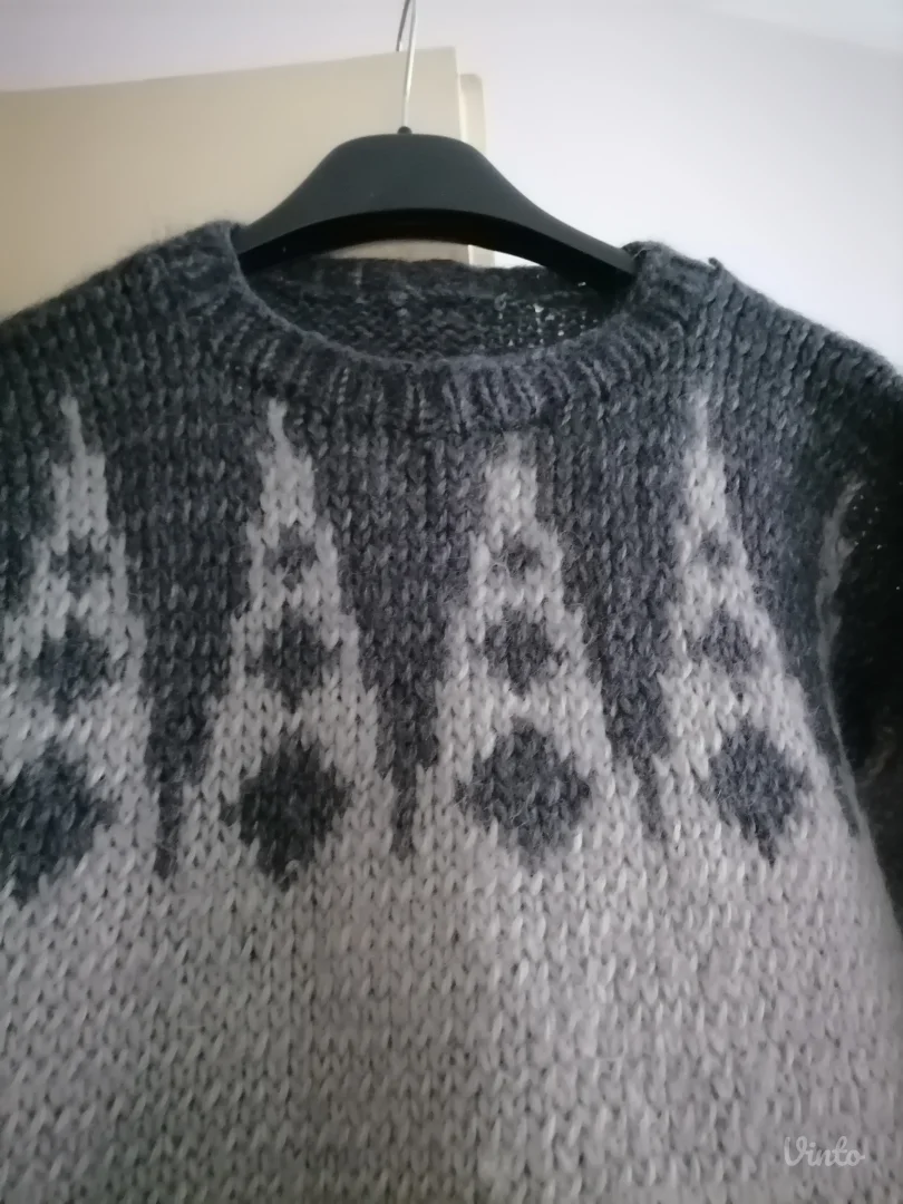 Vintage debljiručno štrikani džemper od mohera