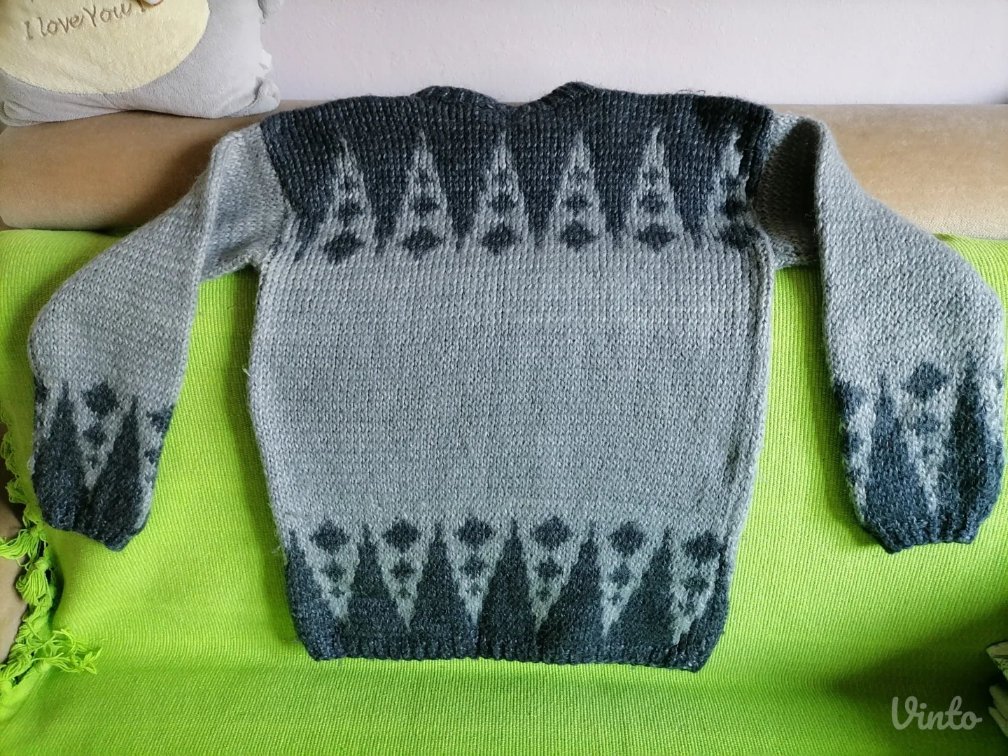 Vintage debljiručno štrikani džemper od mohera