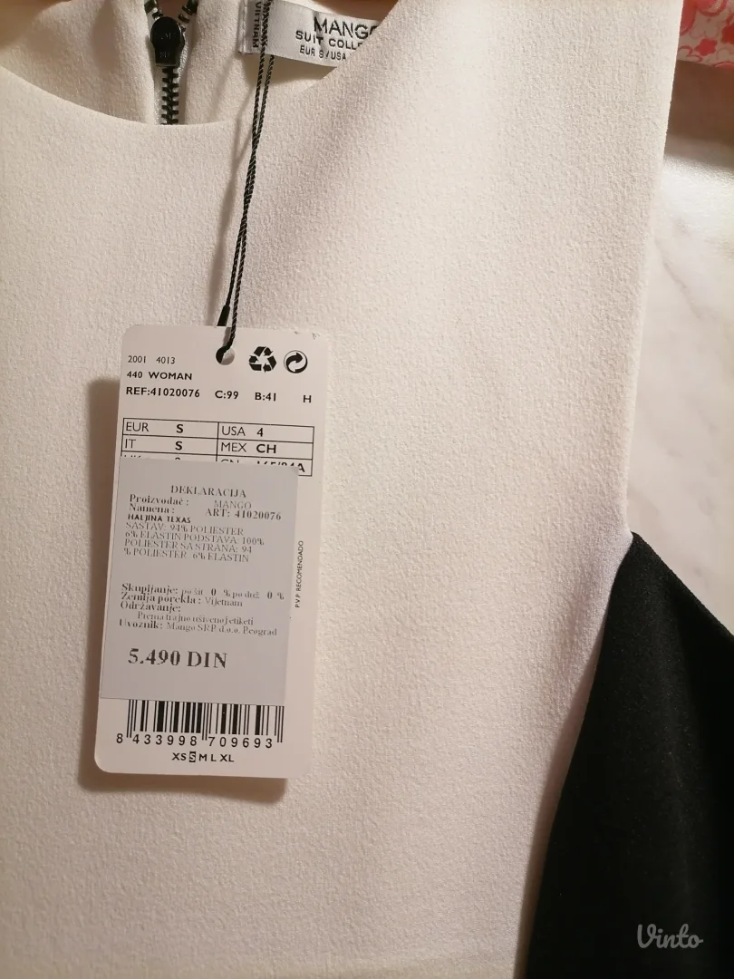 Nova sa etiketom haljinica MANGO  S