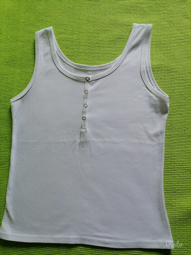 Nova bela majica na bretele