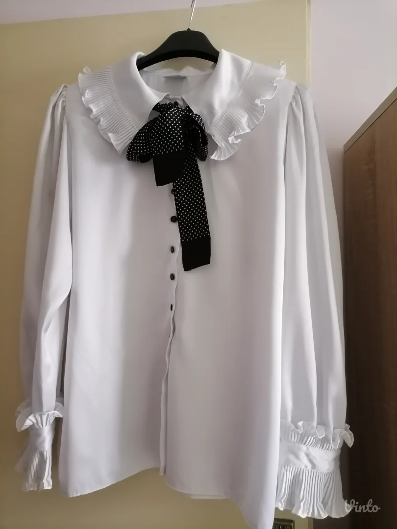 Vintage bela svečana bluza MK Rudnik 44