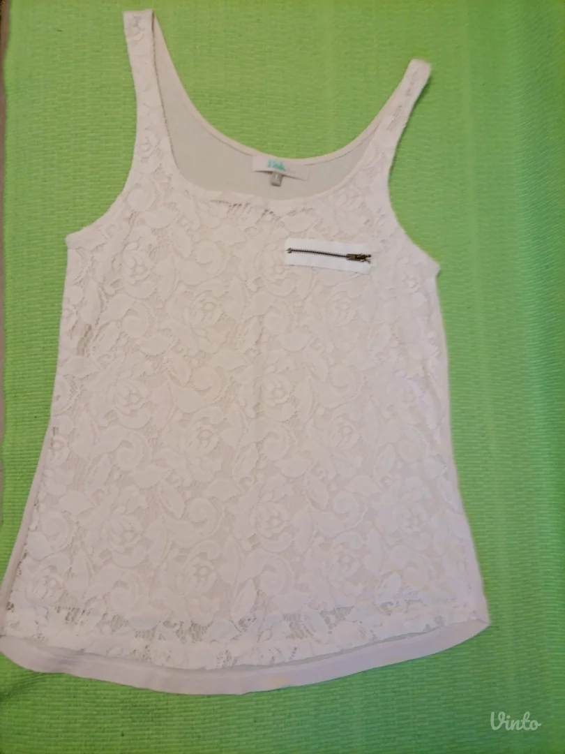 Čipkasta majica Bershka  L