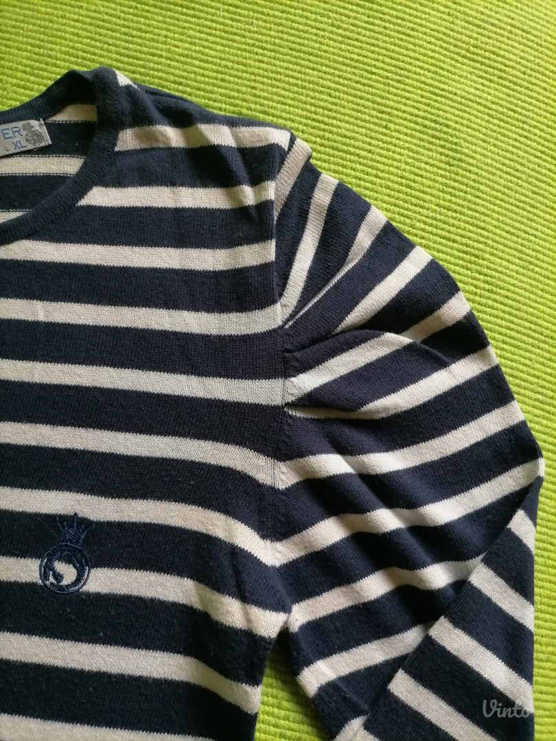 PrugastI duži pamučni džemper  SHOOTER  XL