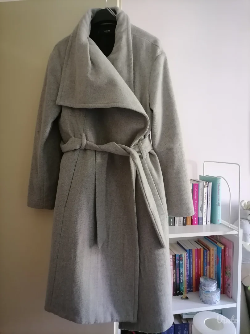 Sivi vuneni kaput Mango   L