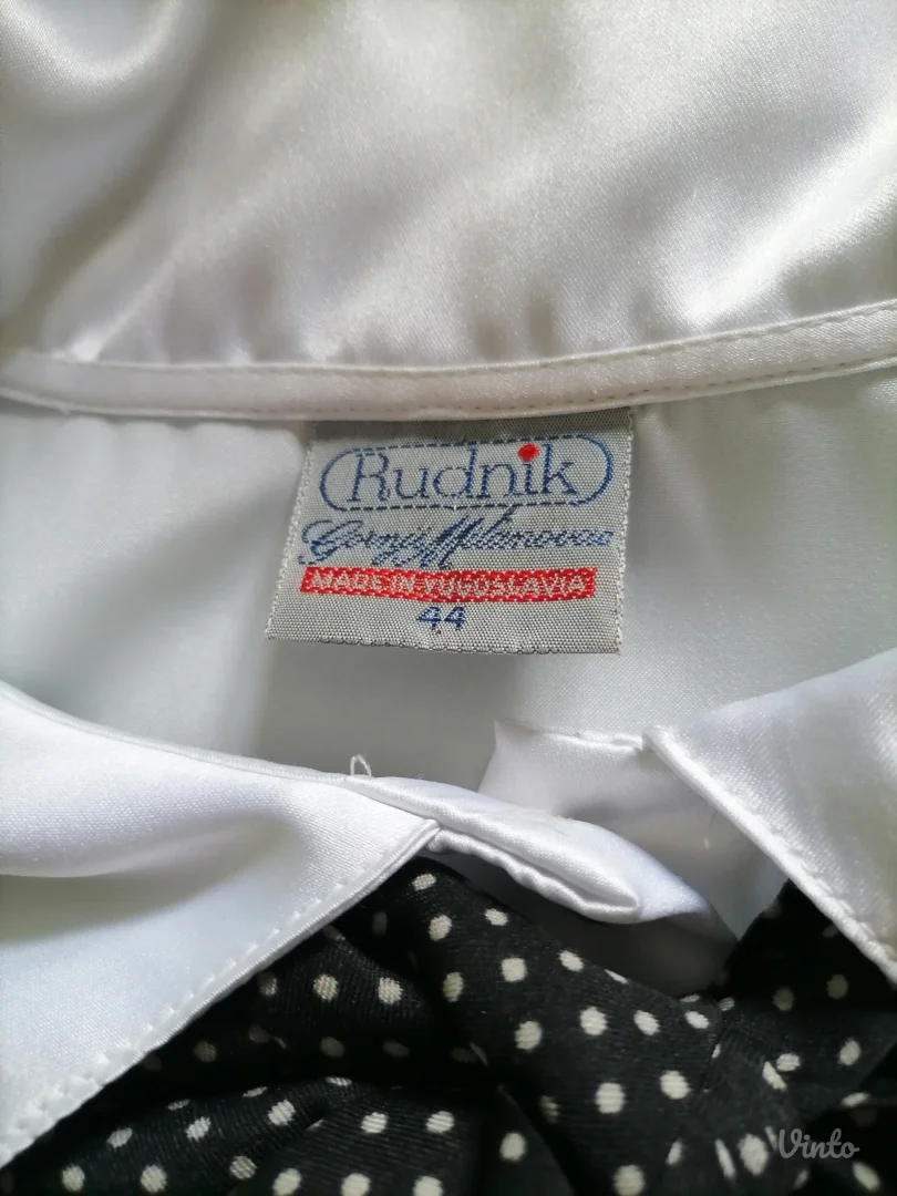 Vintage bela svečana bluza MK Rudnik 44