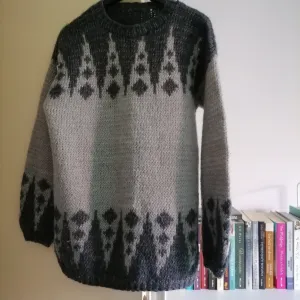 Vintage debljiručno štrikani džemper od mohera