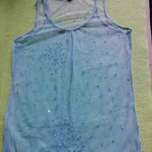 Majica na bretele čipka i šljokice L/XL