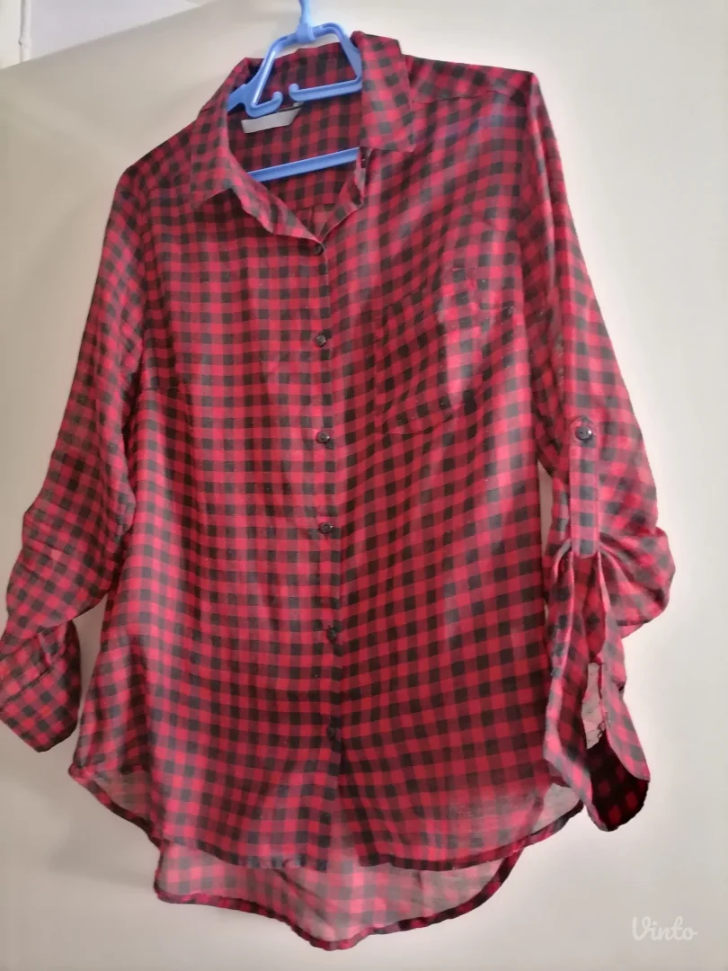 Tanja crveno-crna košuljica Stradivarius M