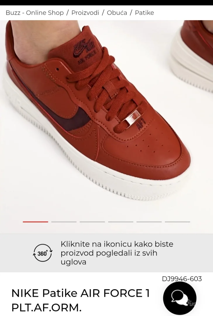 Air Force platform zenske Nike patike