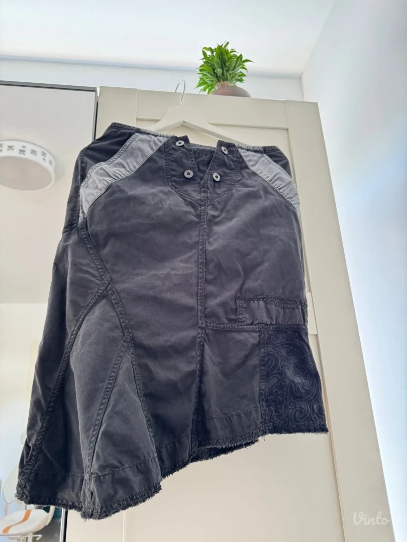 Vintage DIESEL asimetricna suknja sa patchwork dizajnom