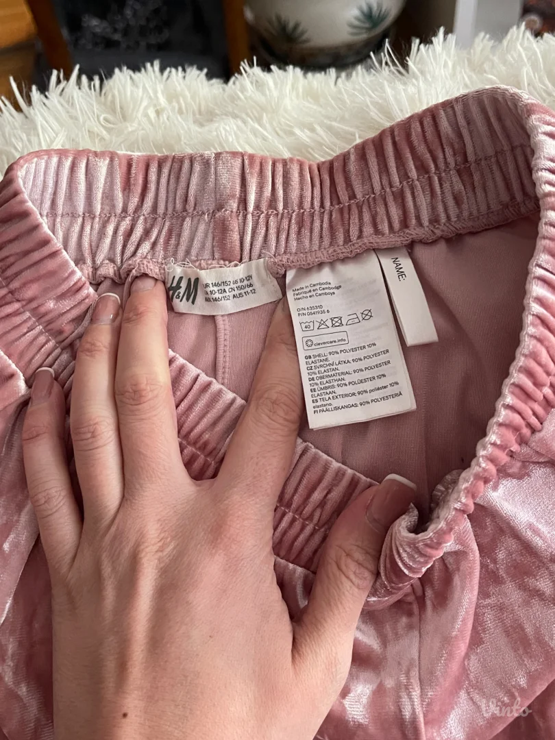 H&M plišana mini suknja