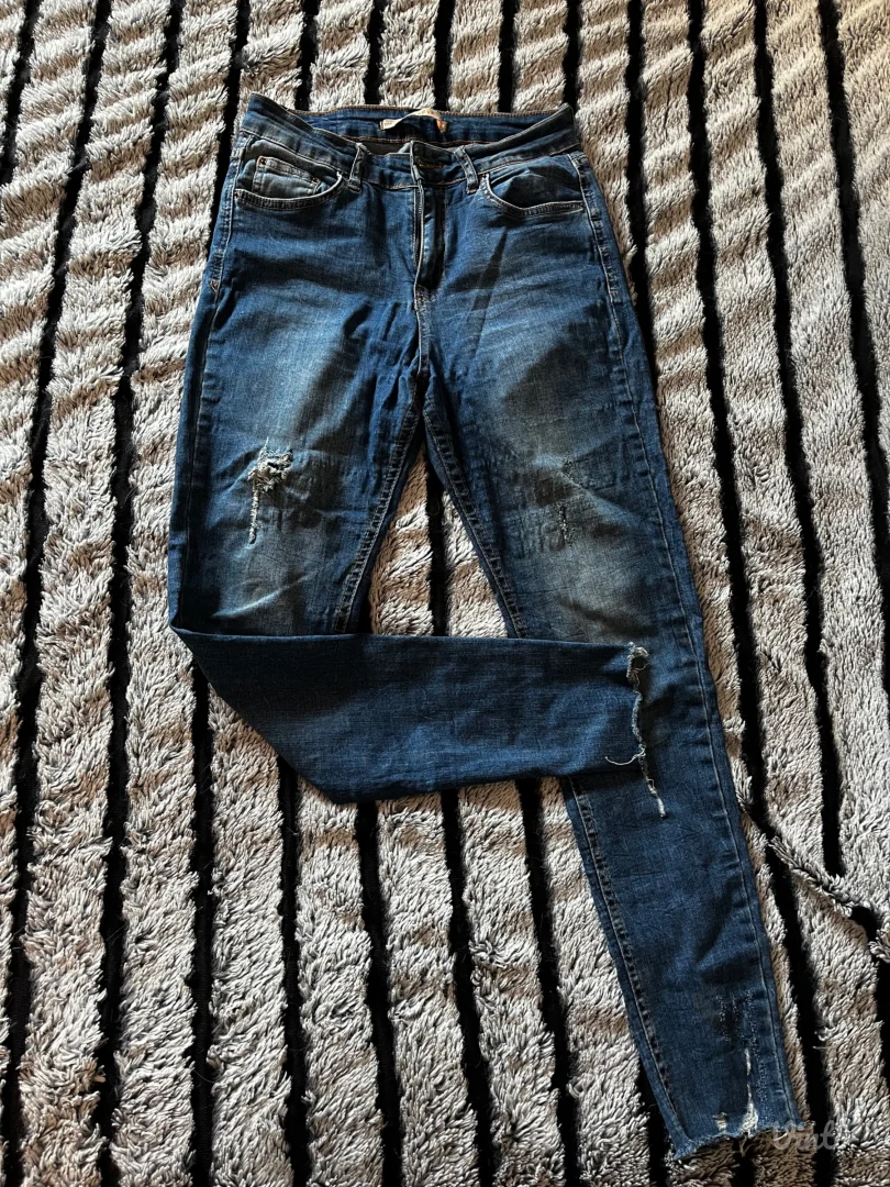 High waist skinny farmerke