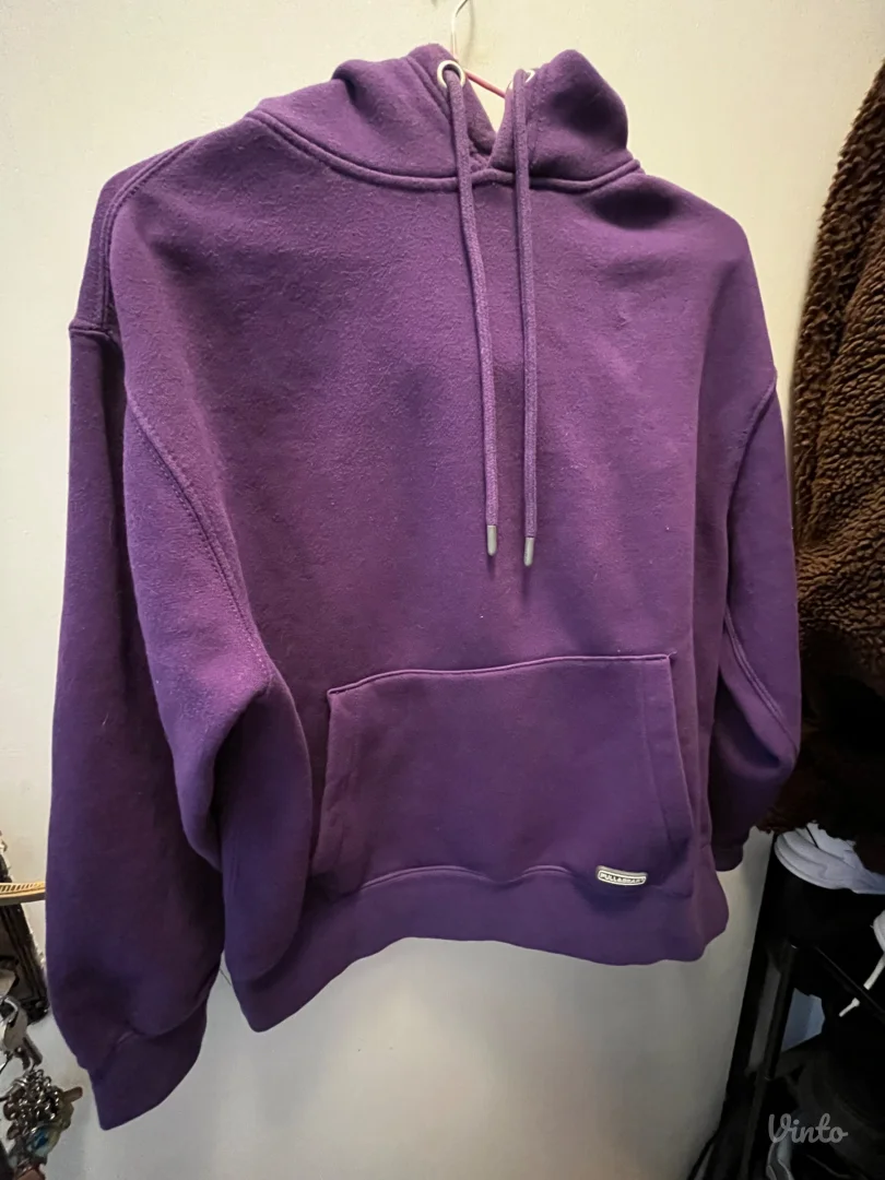 Pull&Bear topao, ljubičasti duks sa kapuljačom