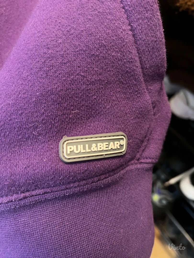 Pull&Bear topao, ljubičasti duks sa kapuljačom