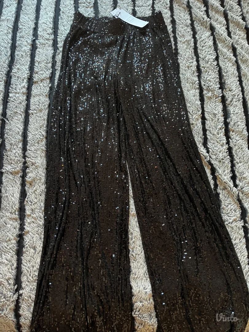 Pantalone sa šljokicama XS nove!