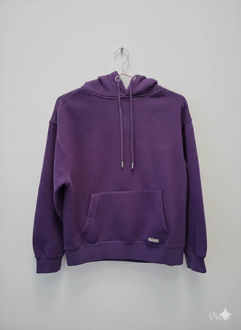 Pull&Bear topao, ljubičasti duks sa kapuljačom