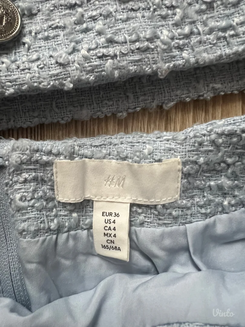 H&M baby plavi komplet od buklea