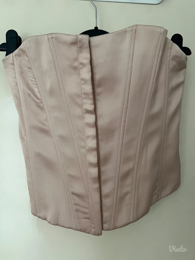 Zara satenski korset sampanjac boje