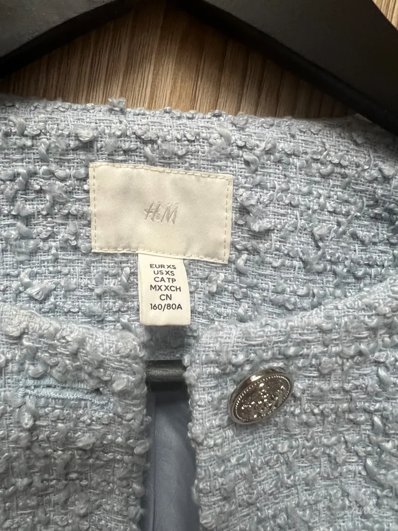 H&M baby plavi komplet od buklea