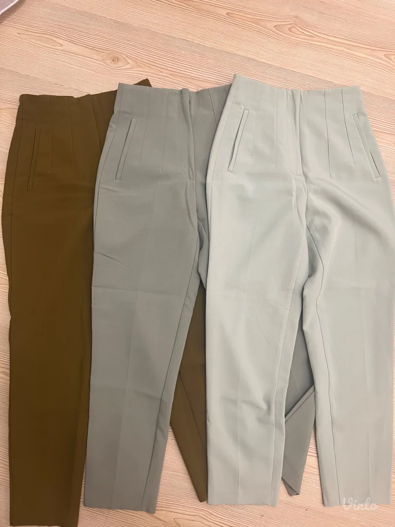 Zara pantalone visokog struka u više boja