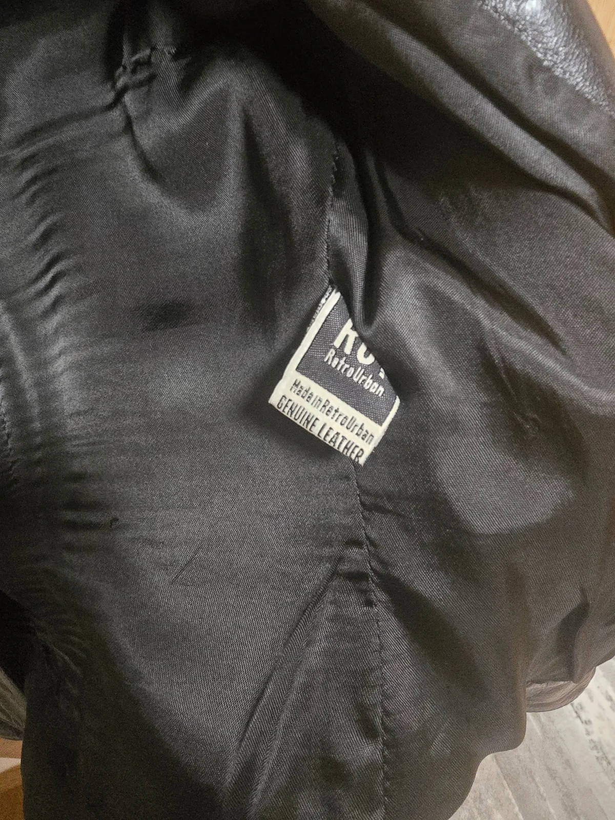 Kožna crna jakna Retro urban