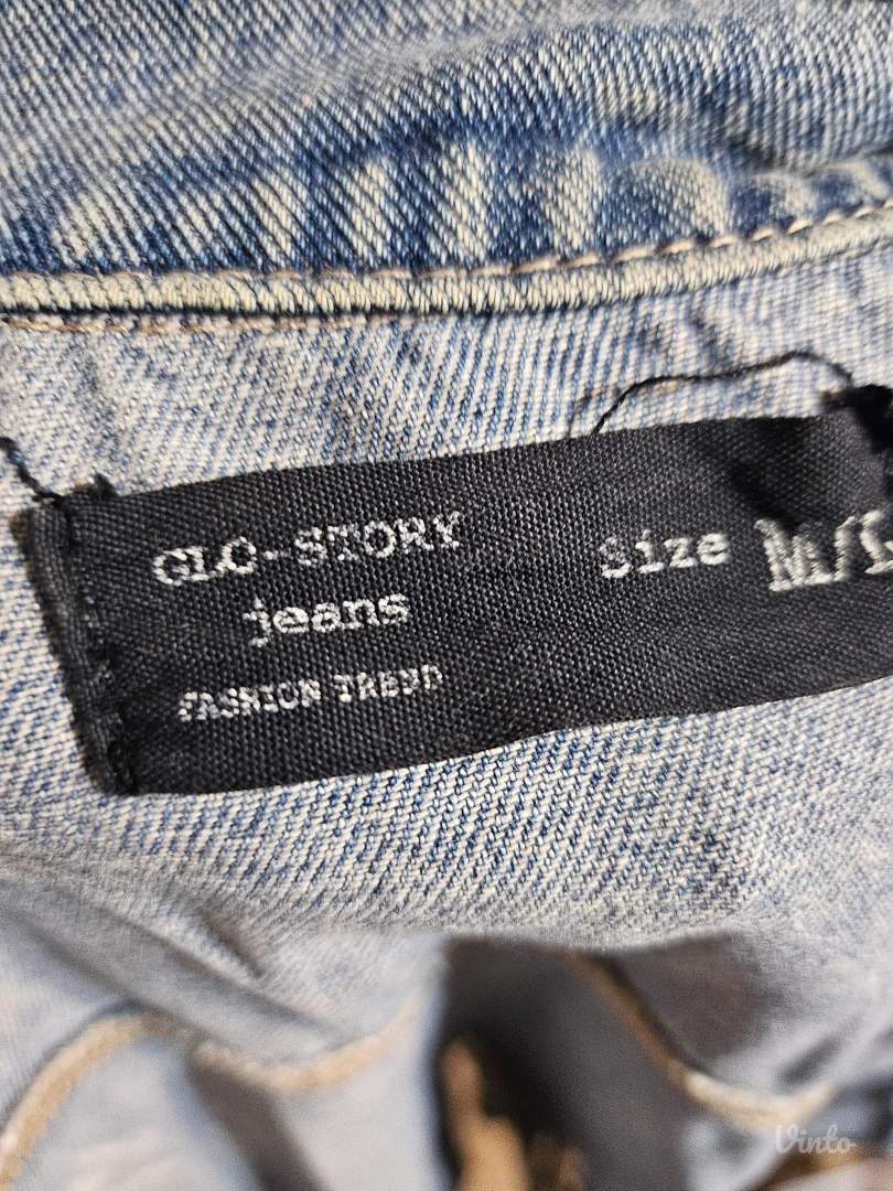 Zenska texas jakna sa cirkonima