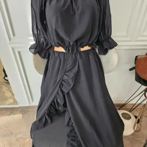 Komplet suknja na preklop i crop top