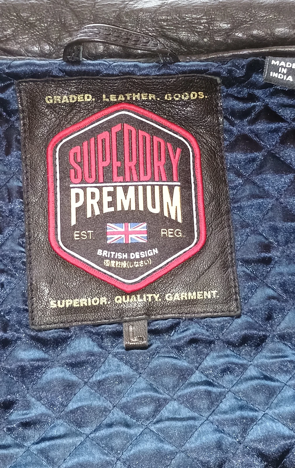 SUPERDRY Premium kožna jakna vel. L - ORIGINAL