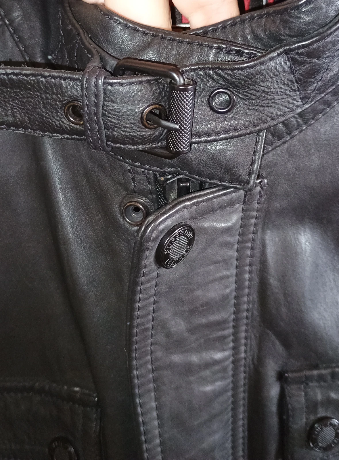 SUPERDRY Premium kožna jakna vel. L - ORIGINAL