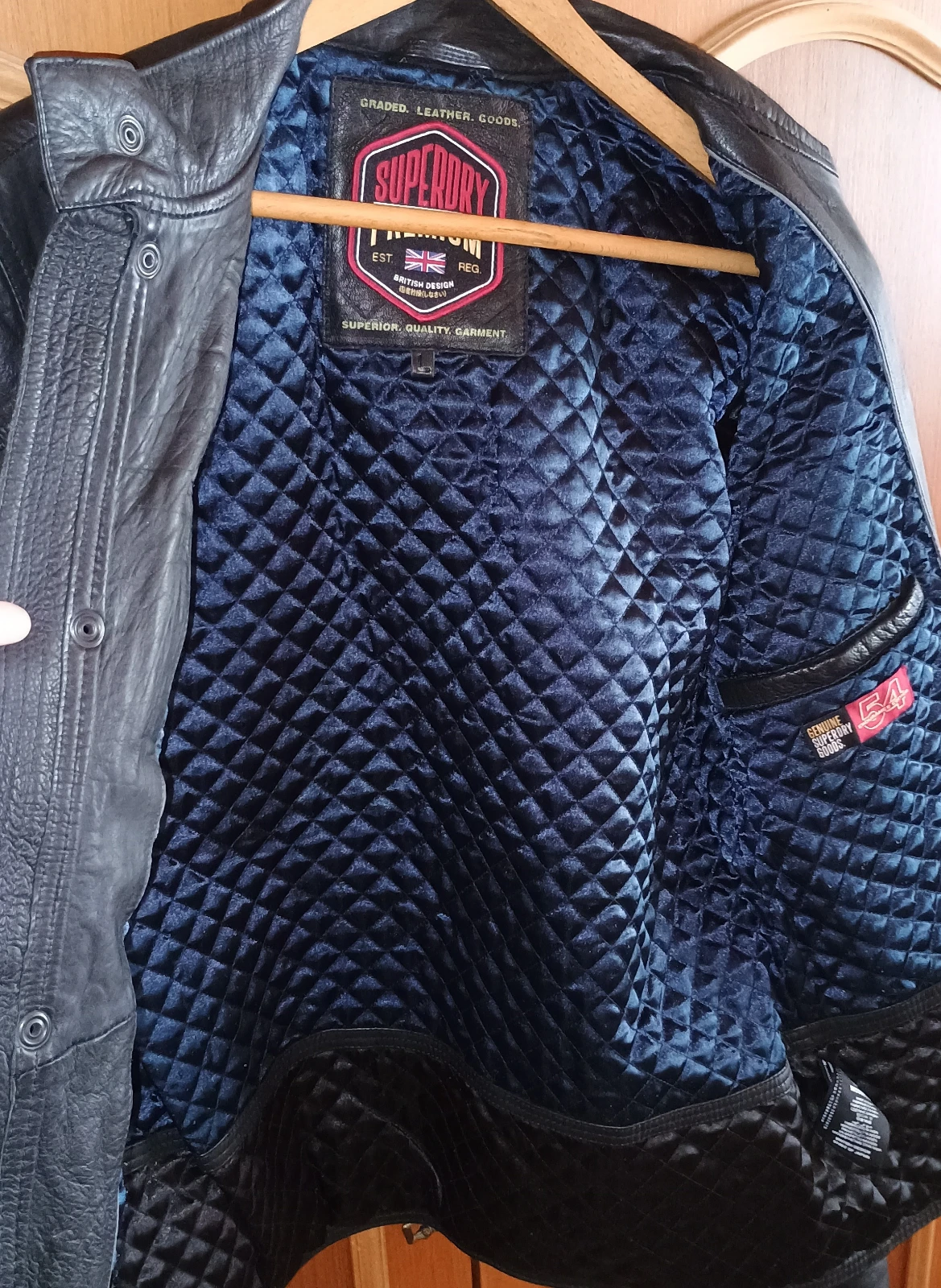 SUPERDRY Premium kožna jakna vel. L - ORIGINAL