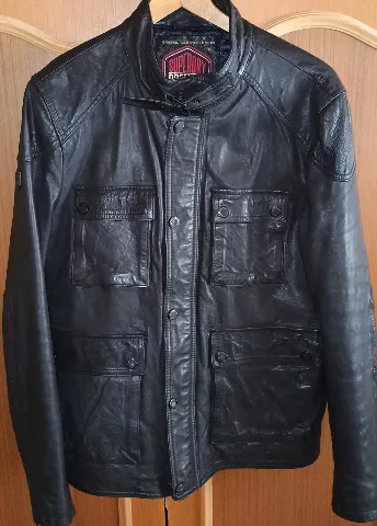 SUPERDRY Premium kožna jakna vel. L - ORIGINAL