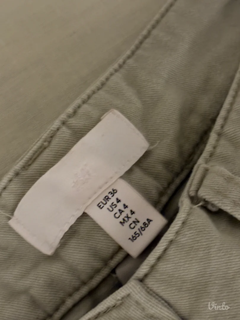 Cargo maslinaste pantalone HM