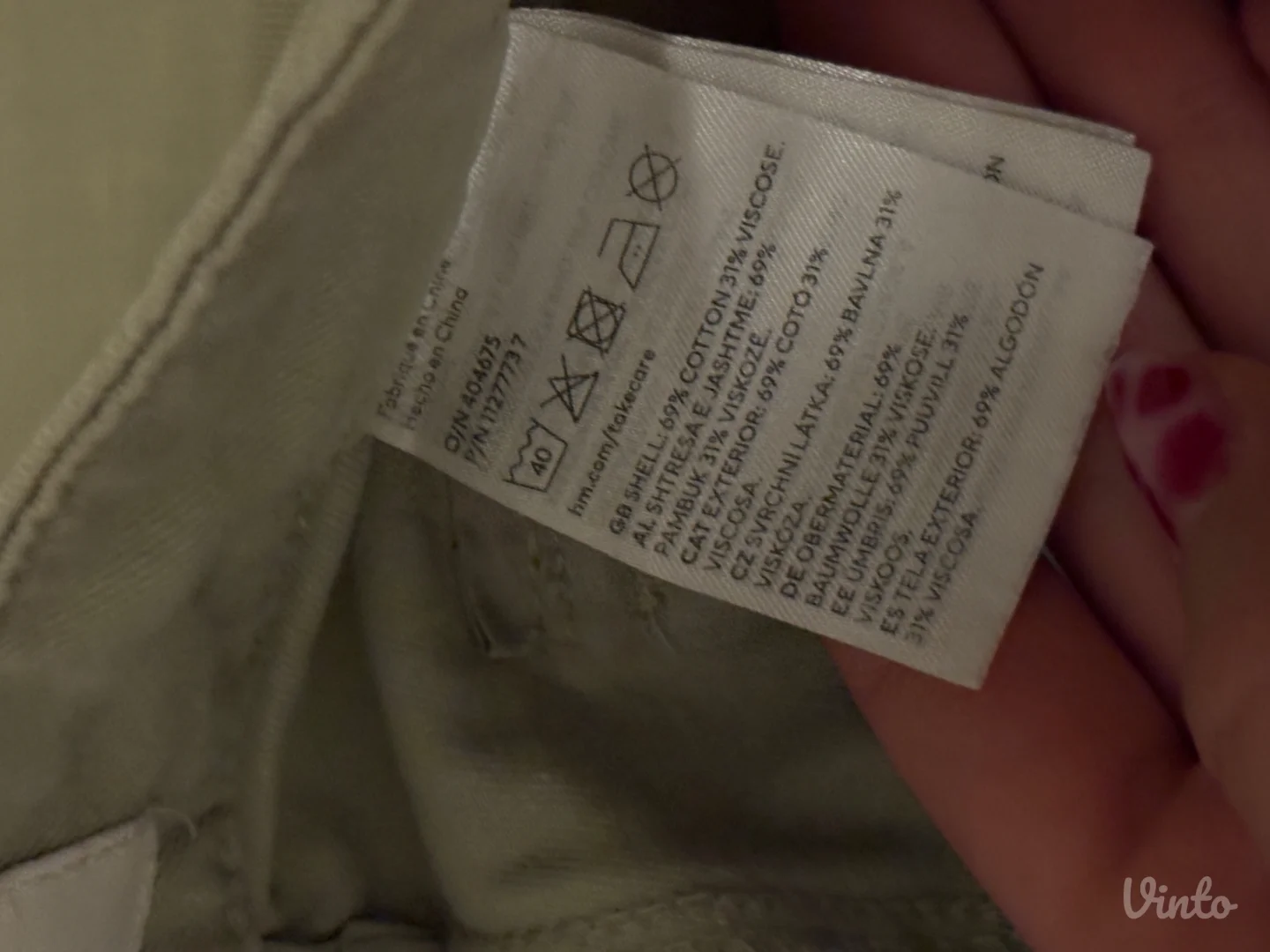 Cargo maslinaste pantalone HM