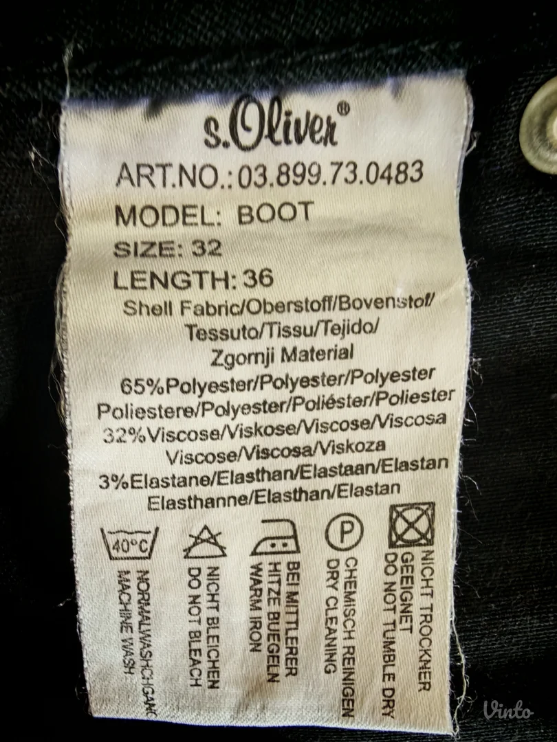 s.Oliver - crne pantalone/farmerke