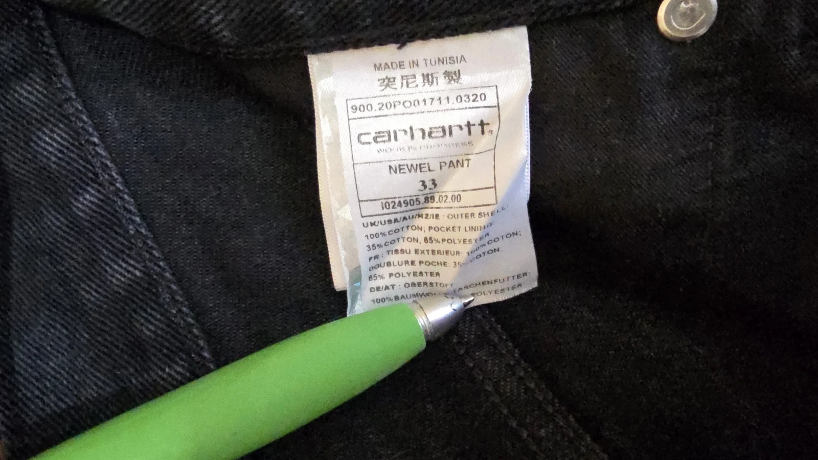Farmerke Carhartt WIP Washed Black Denim