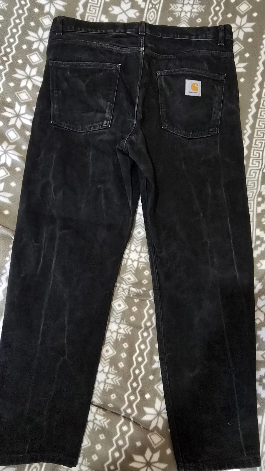 Farmerke Carhartt WIP Washed Black Denim
