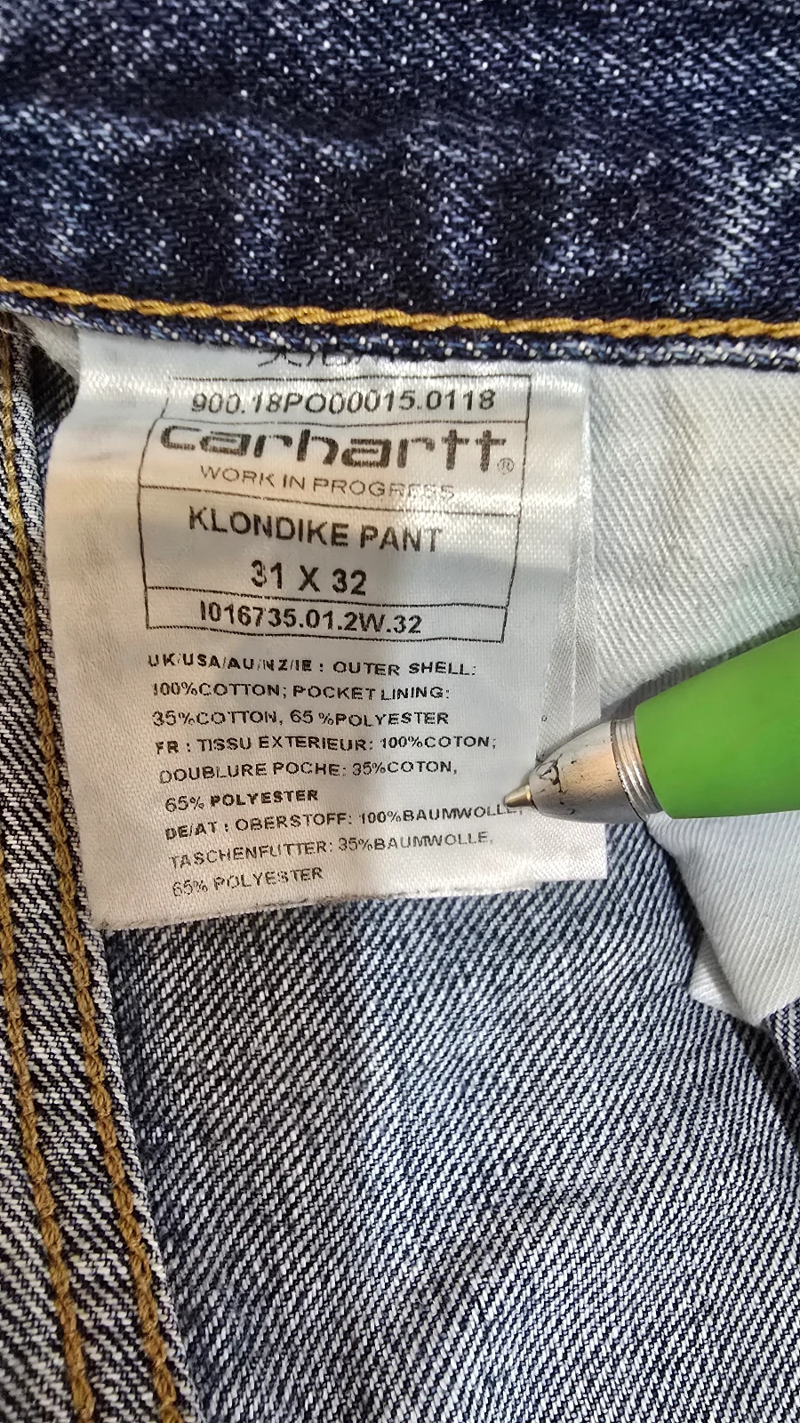 Farmerke Carhartt WIP 2010s Klondike Denim Jeans