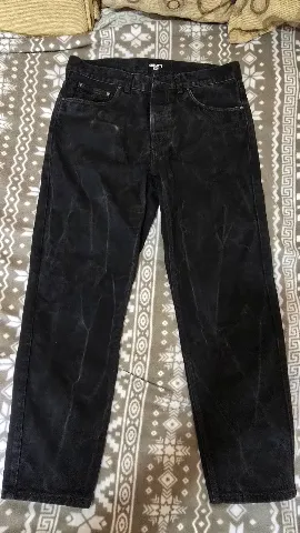Farmerke Carhartt WIP Washed Black Denim