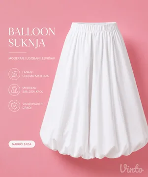 Bela balon suknja
