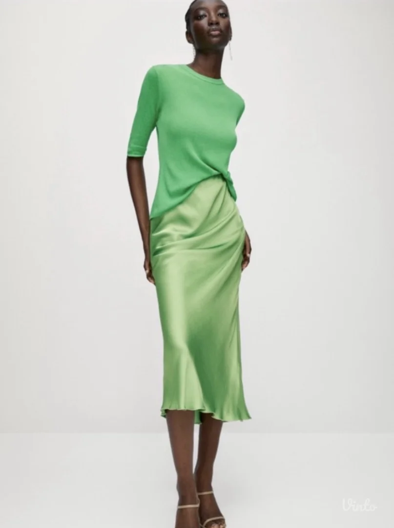 Massimo Dutti saten suknja