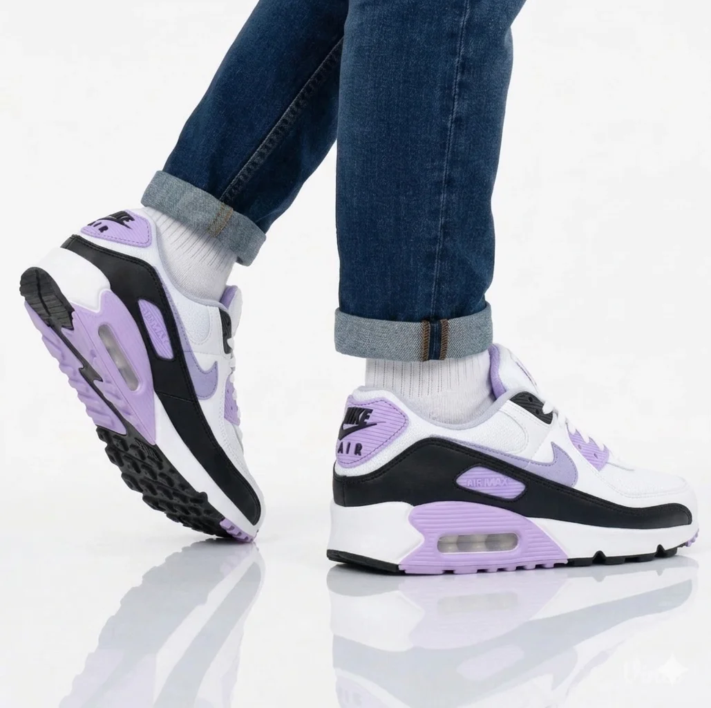 Nike Air Max 90 White/Wolf Grey/Black/Bright Grape