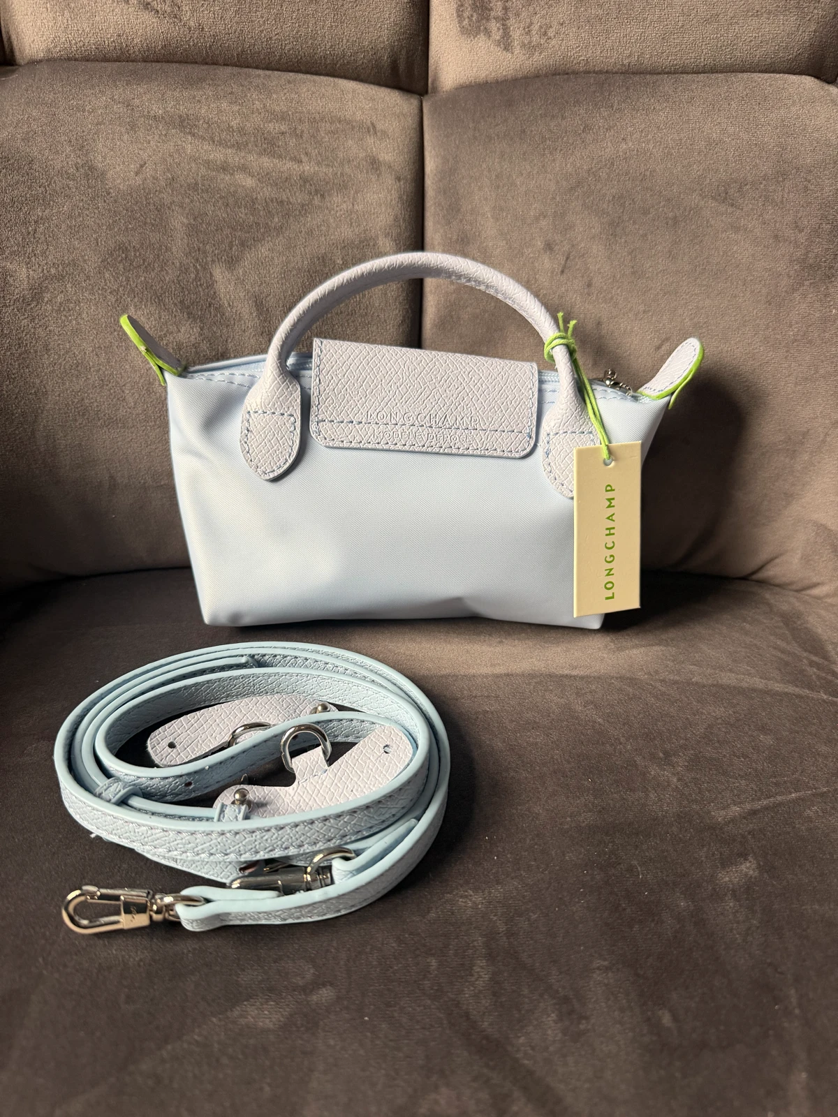 Longchamp Le Pliage pouch Sky blue