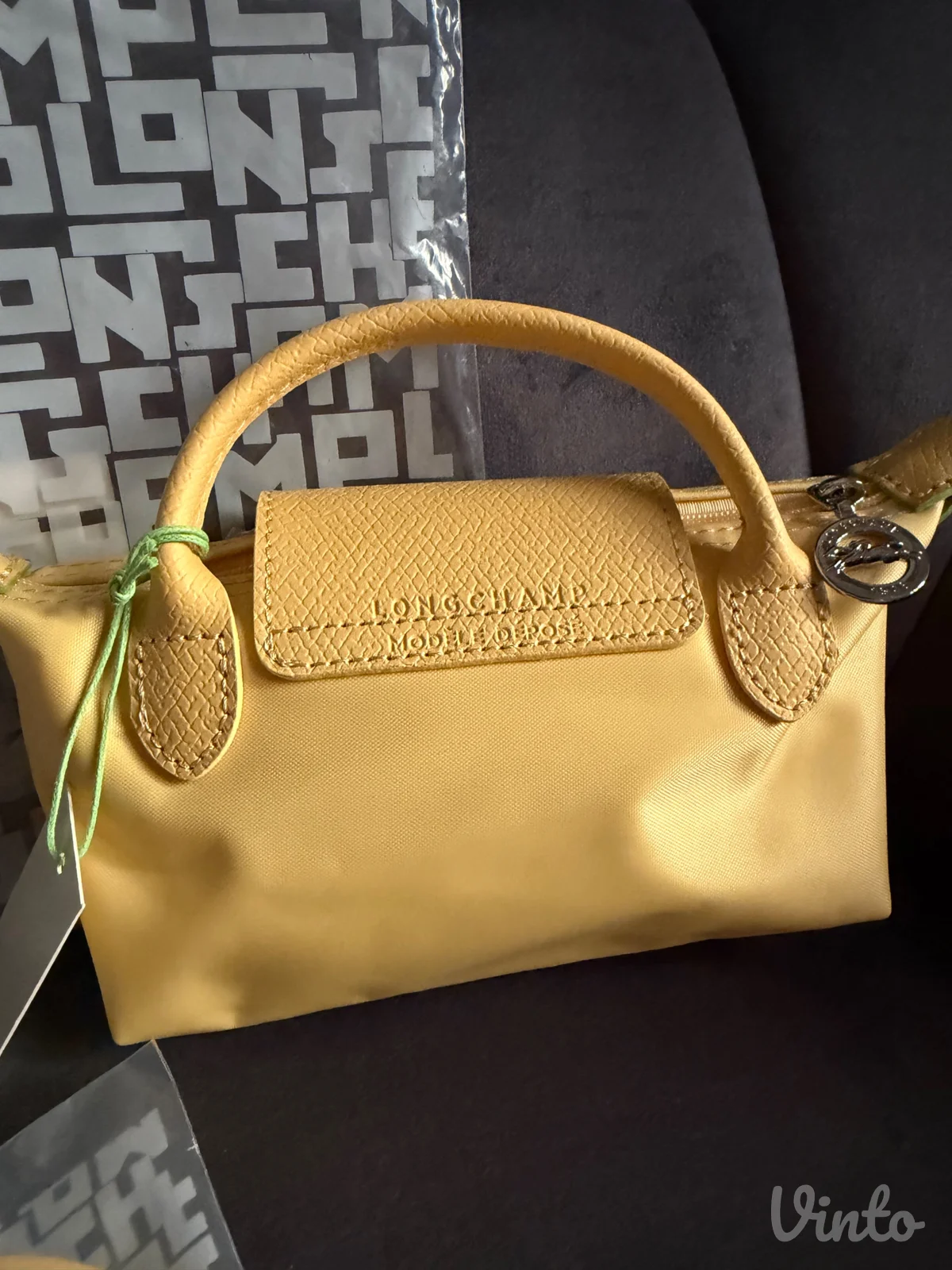 Longchamp pouch Lime
