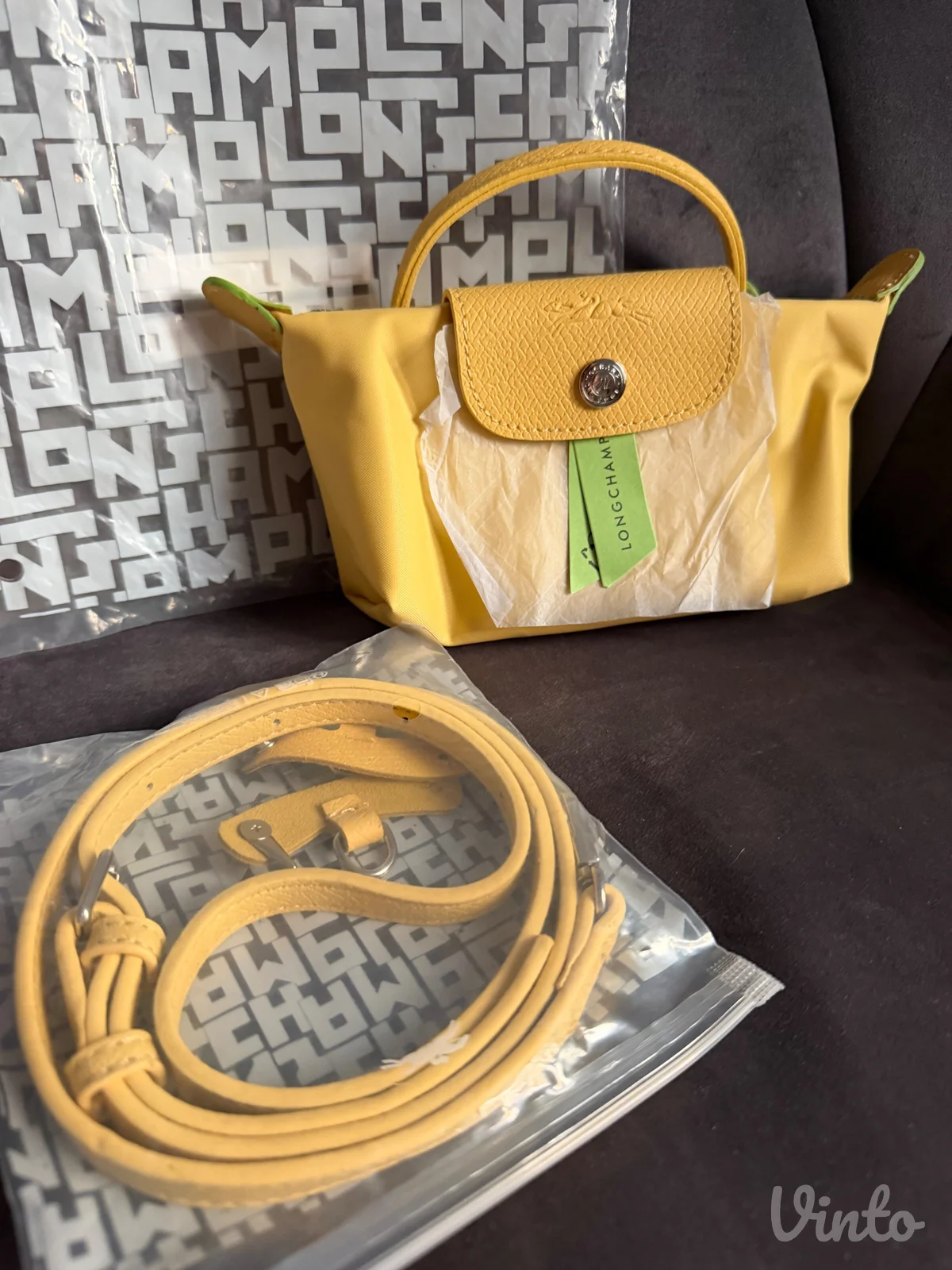 Longchamp pouch Lime