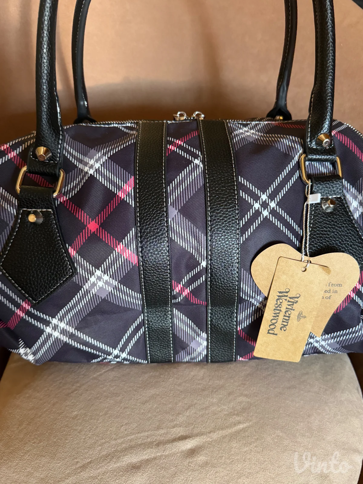 Vivienne Westwood Tartan Boston torba