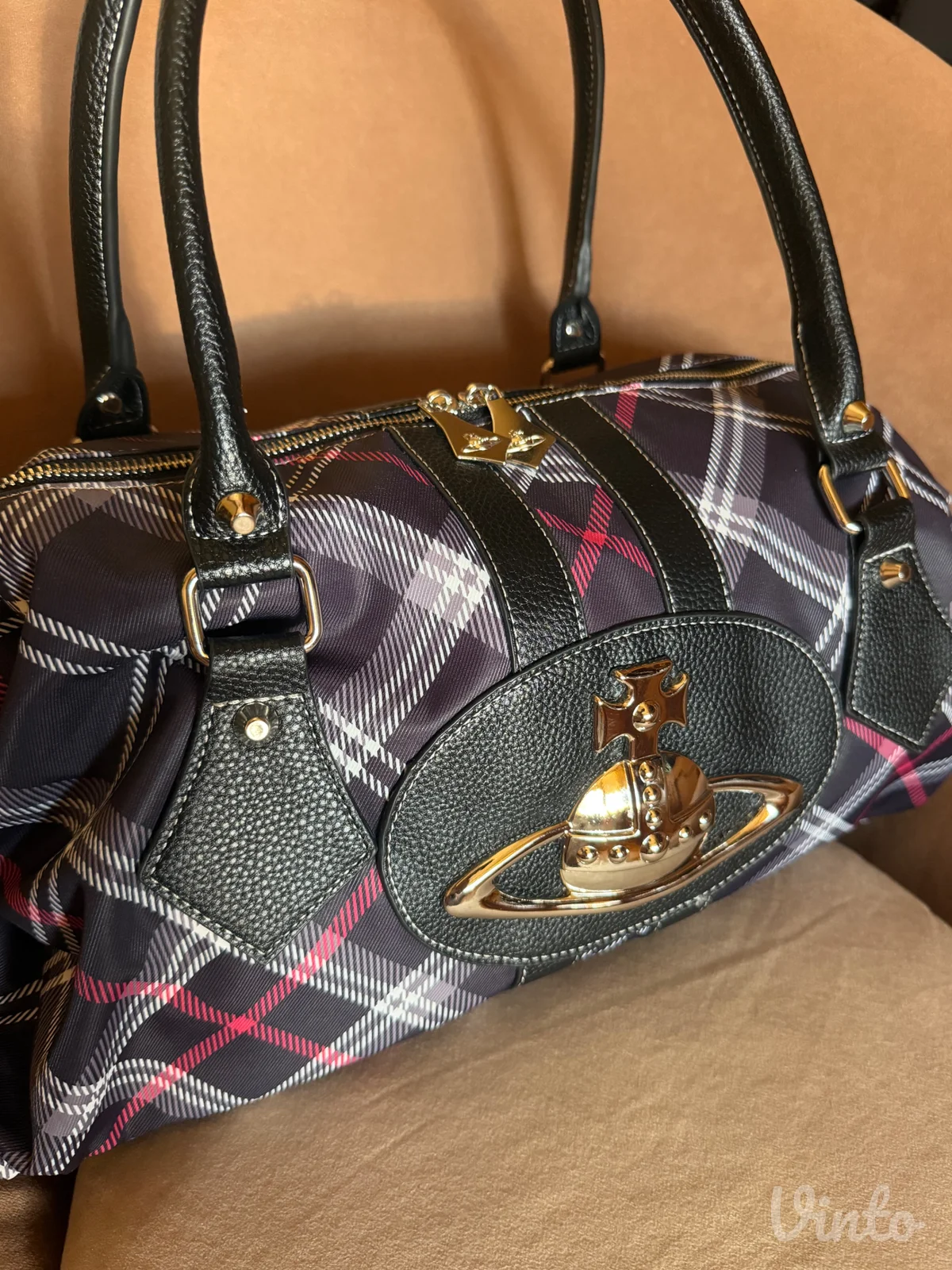 Vivienne Westwood Tartan Boston torba