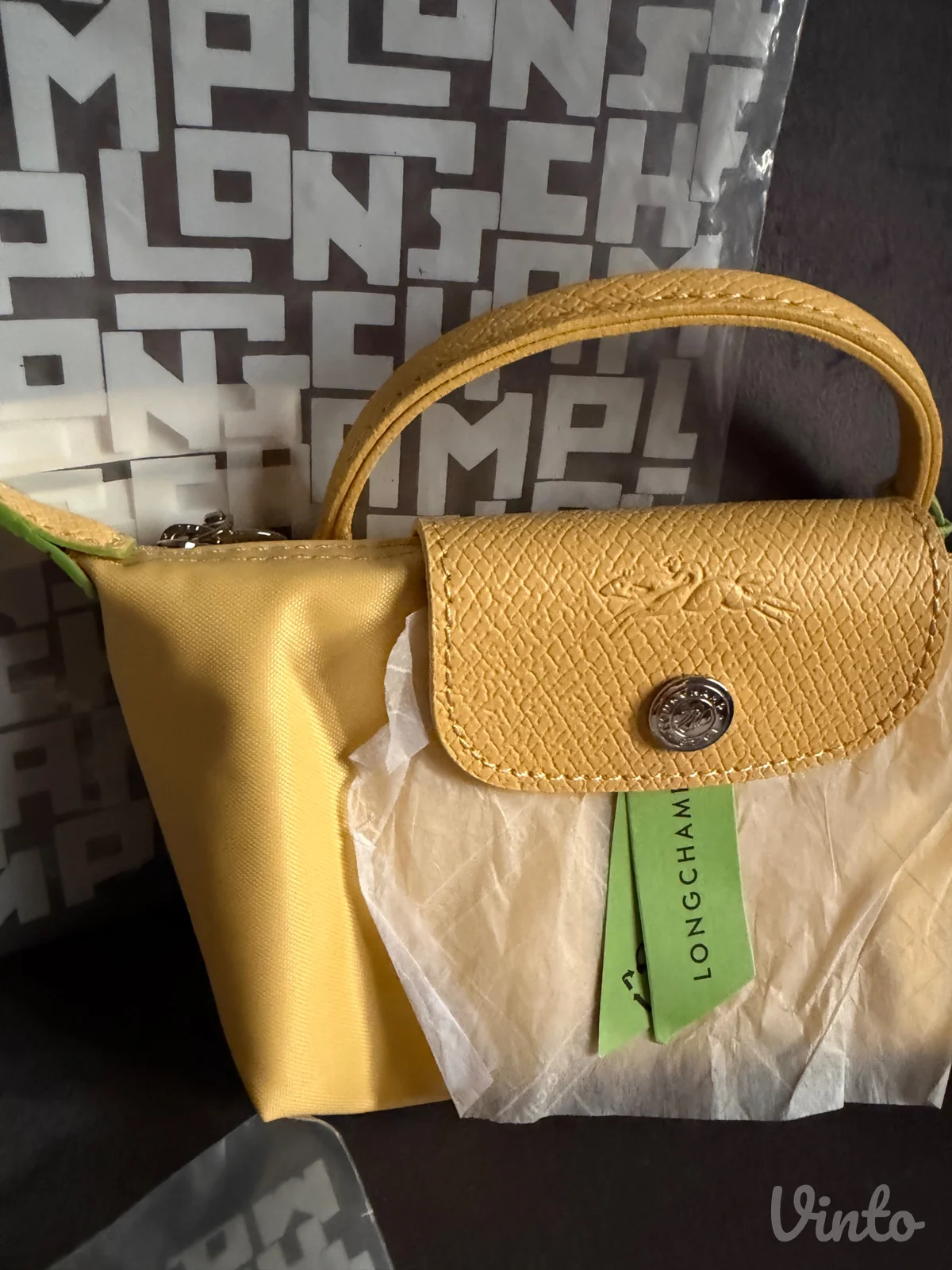 Longchamp pouch Lime