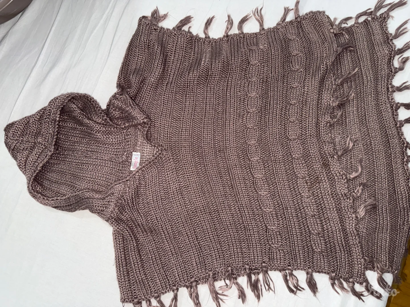 Boho šik za hladne dane: braon pončo